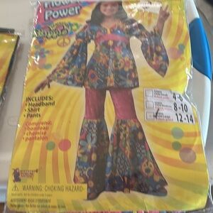 Forum Colorful Floral Eighties Boho Child’s Bell Bottom Costume